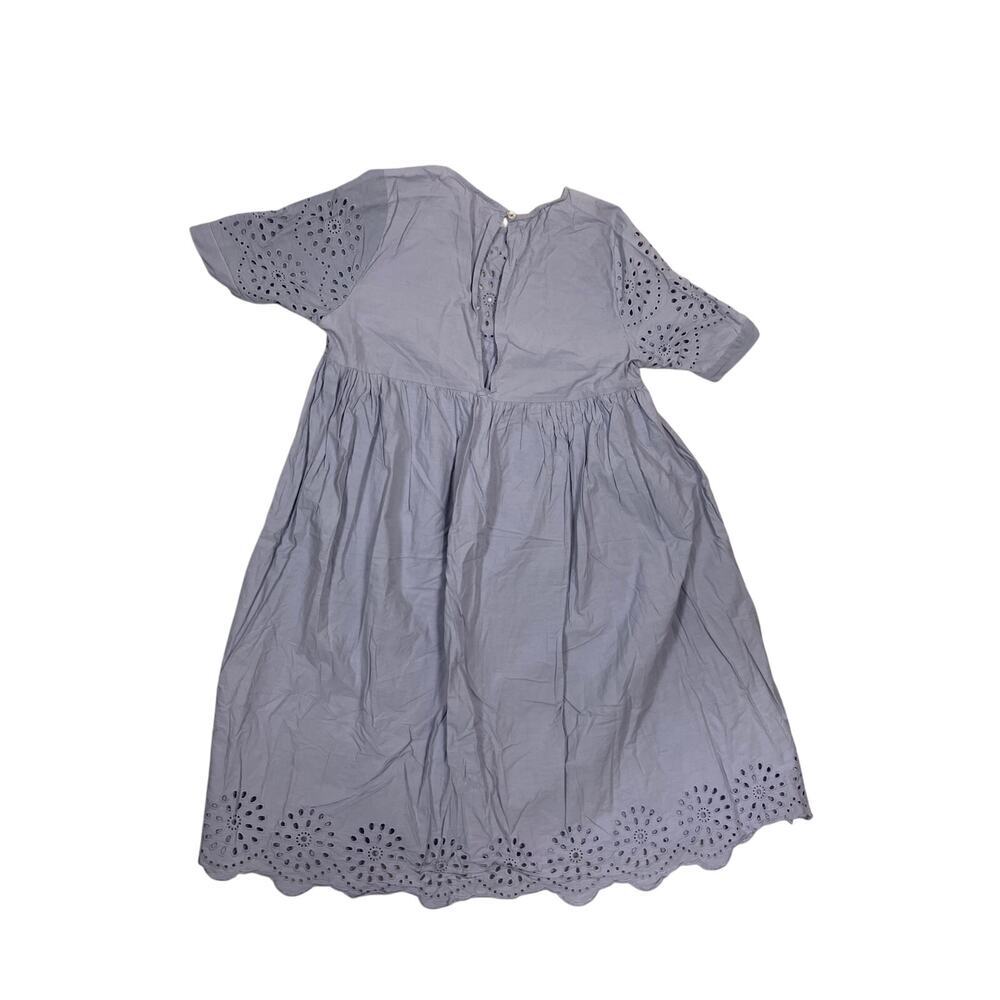 ZARA Lilac Eyelet Cotton Dress XS | Feminine Tunic Romantic Cottagecore - Picture 3 of 5